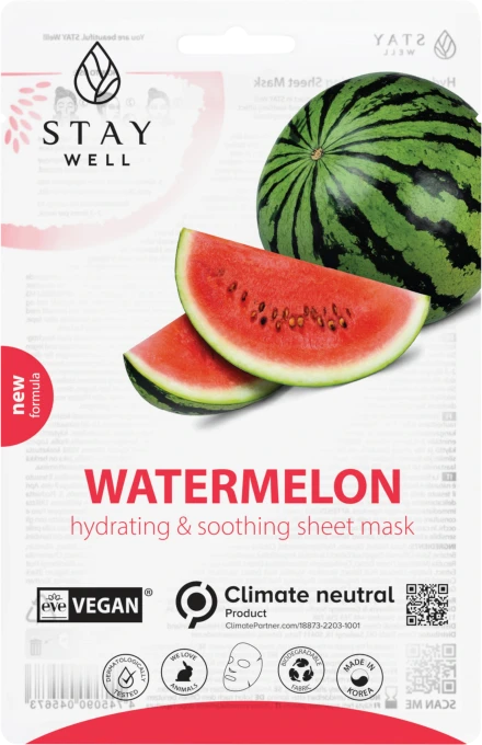 Stay Well Vegan Sheet Mask Watermelon 1 st Stay Well