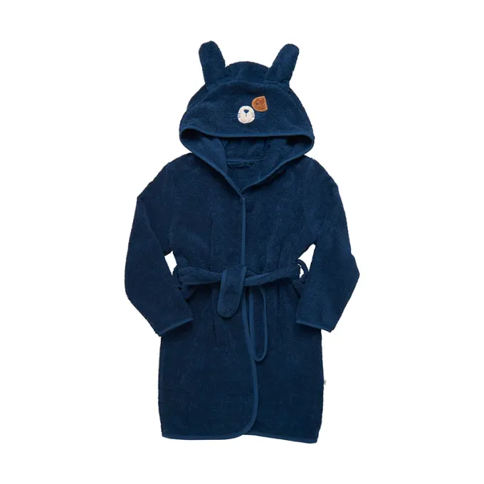 Pippi Organic Bath Robe Dress Blues 86/92 Pippi