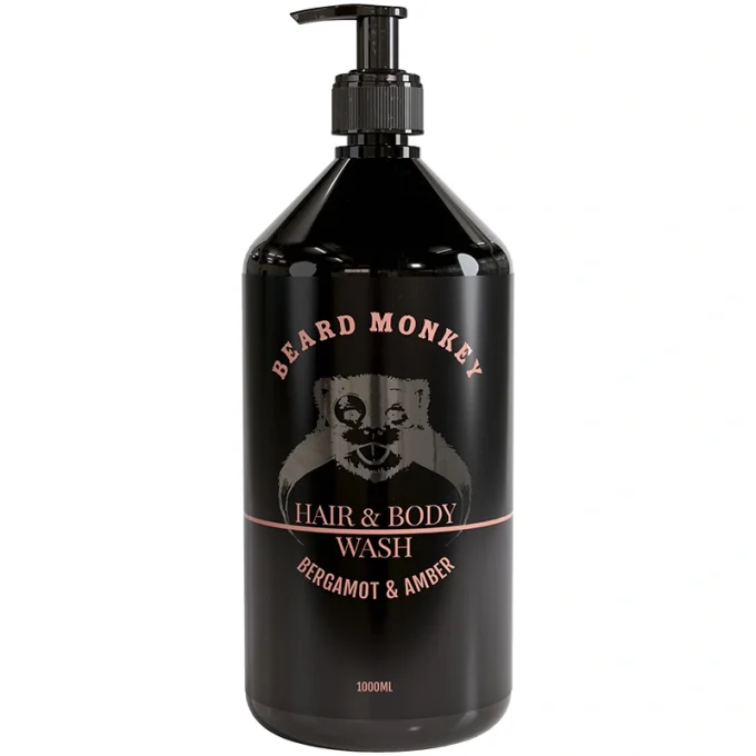 Beard Monkey Hair & Body Wash Bergamot & Amber 1000 ml Beard Monkey