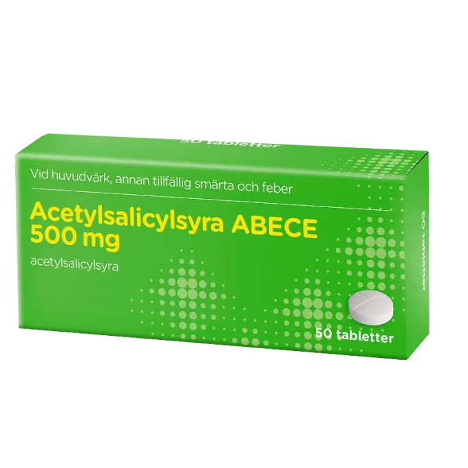Acetylsalicylsyra ABECE 500 mg 50 tabletter ABECE