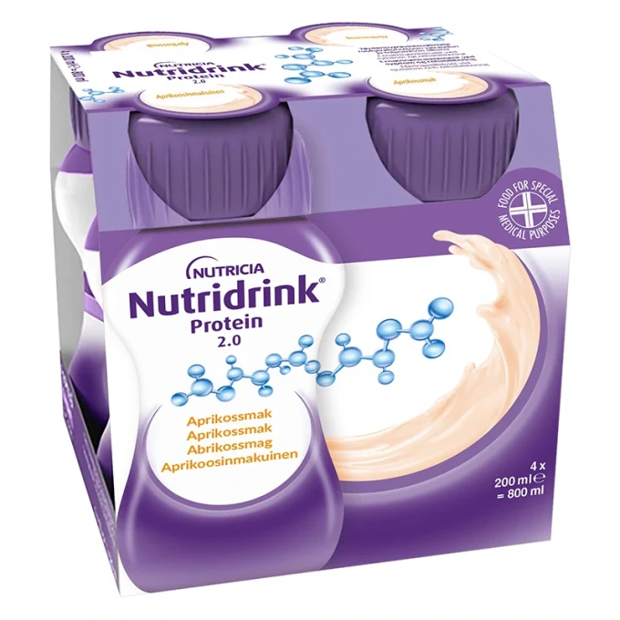 Nutridrink Protein 2.0 Aprikos 4x200 ml Nutridrink