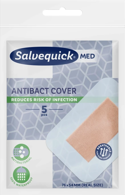Salvequick MED Antibact Cover 5 st Salvequick