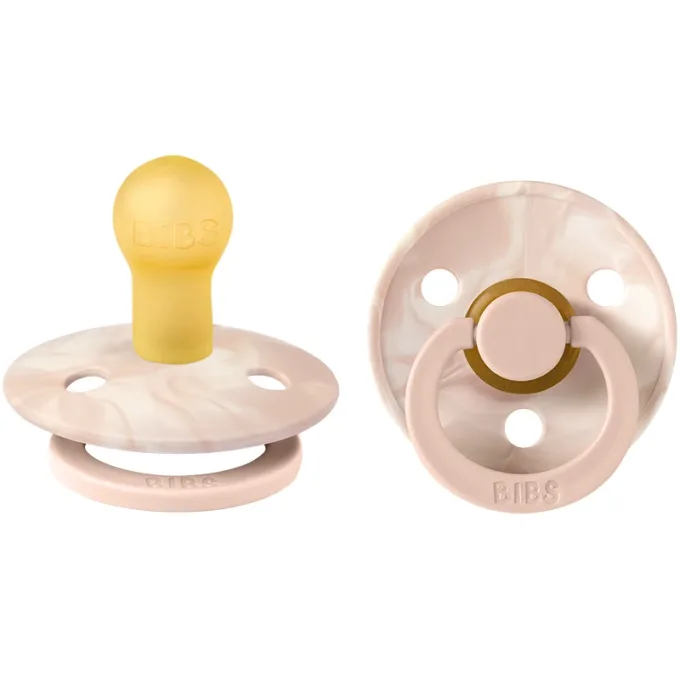 BIBS Colour Tie Dye Napp Blush Ivory 2-pack 0-6 mån Bibs