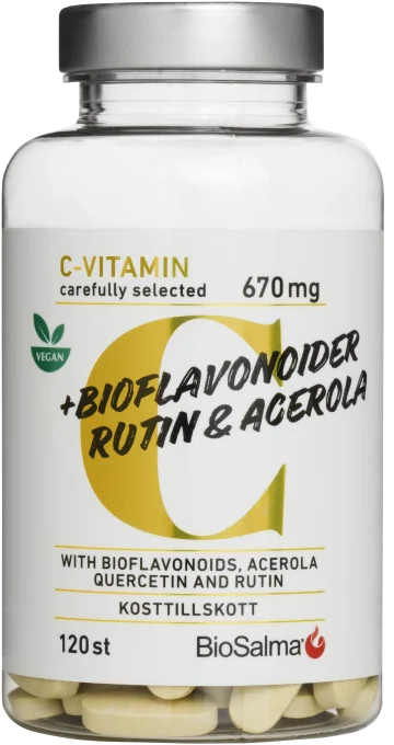 BioSalma C-vitamin 670 mg Bioflavonoider 120 tabletter BioSalma