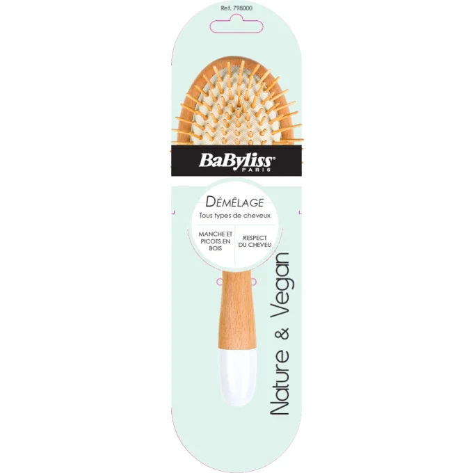 BaByliss Paddelborste Trä/Vit Stor BaByliss