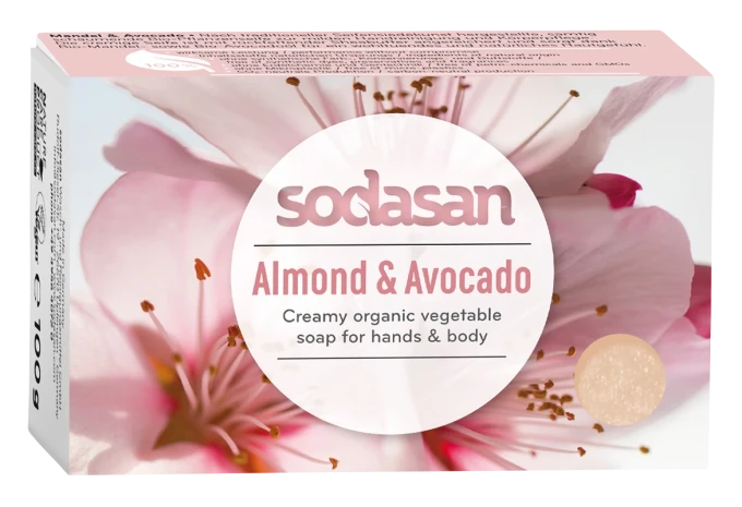 Sodasan Ekologisk Tvål Mandel & Avokado 100 g Sodasan