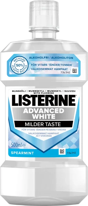 Listerine Milder Taste Advanced White Munskölj 500 ml Listerine
