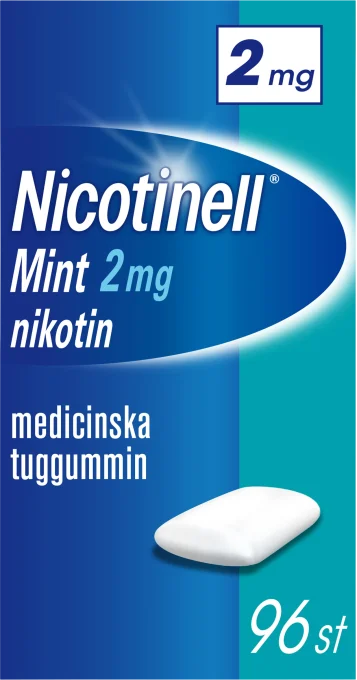 Nicotinell Mint medicinskt tuggummi 2 mg 96 st Nicotinell