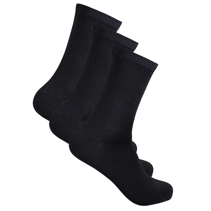 Life Wear Bambustrumpa med Komfortresår 3-pack Svart 43-45 Life Wear