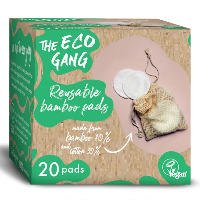 The Eco Gang Bamboo Pads Reusable 20 st The Eco Gang
