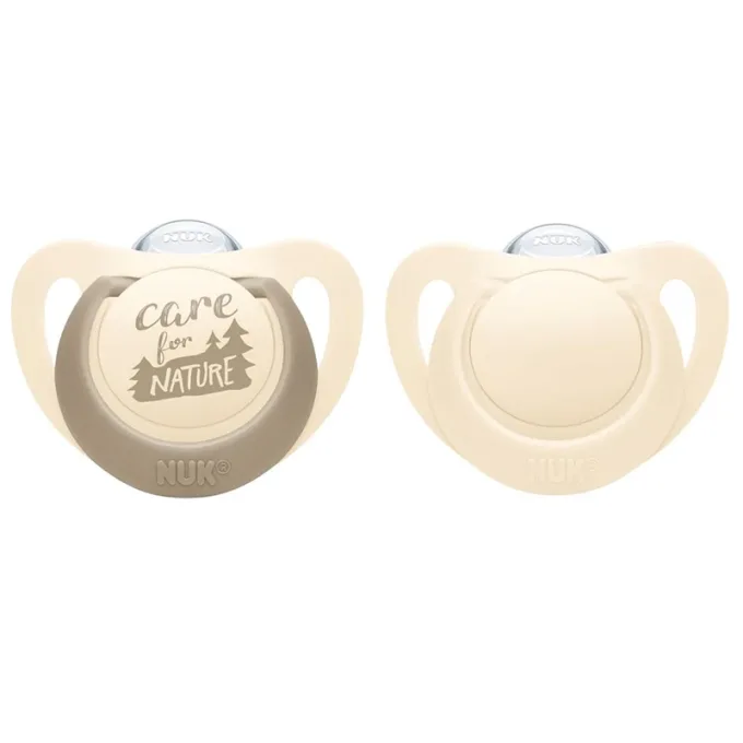NUK for Nature Napp Silikon Creme 2-pack 6-18 mån Nuk