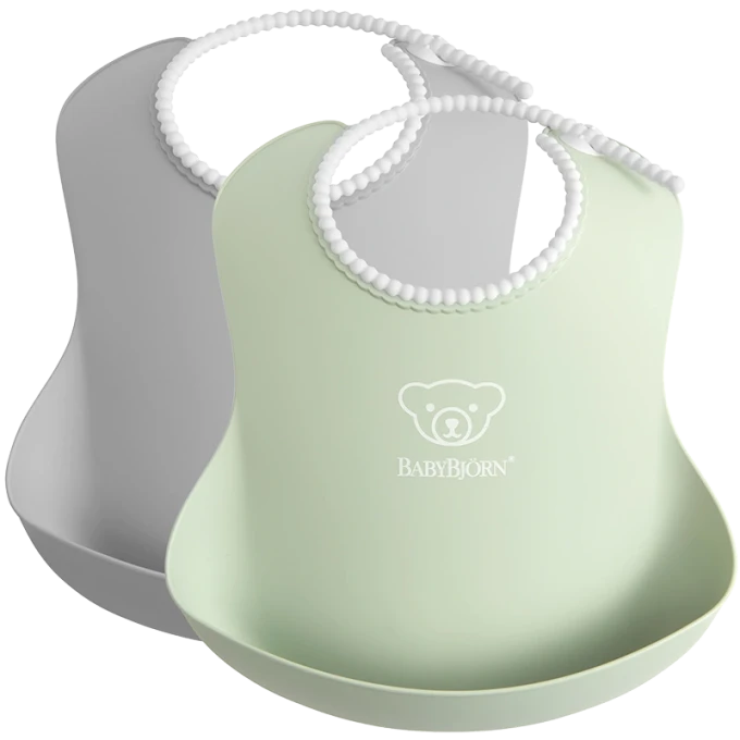 BabyBjörn Haklapp Grå/Blekgrön 2-pack Babybjörn