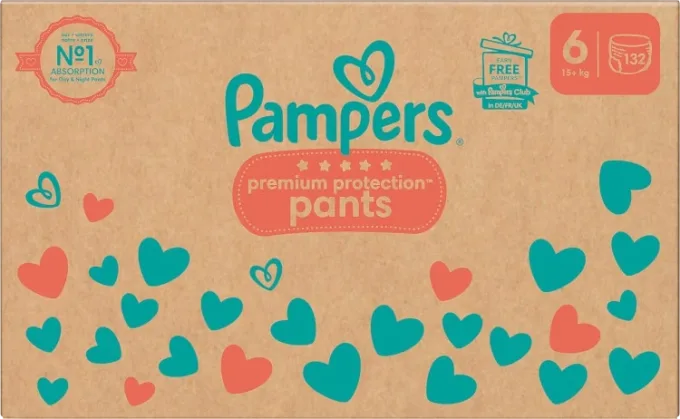 Pampers Premium Protection Stl6 15kg+ 132st Pampers