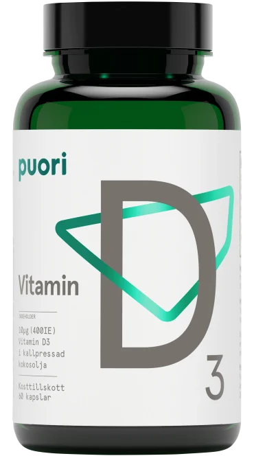 Puori D3 D-vitamin 60 kapslar 10 µg Puori