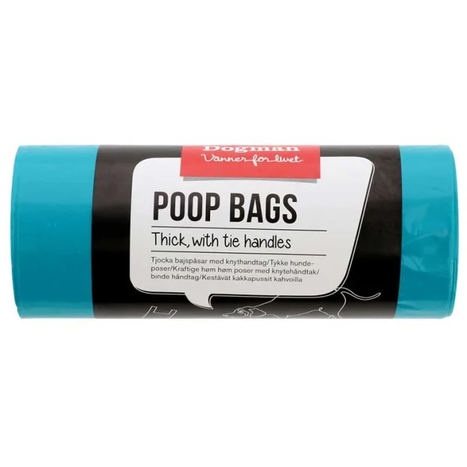 Dogman Bajspåse Knyt 50-pack Turkos Dogman