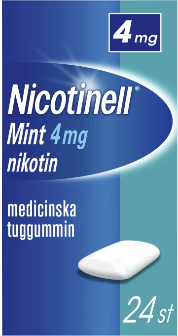 Nicotinell Mint medicinskt tuggummi 4 mg 24 st Nicotinell