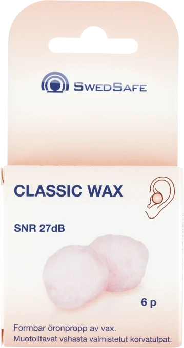 SwedSafe Klassik Vax Öronpropp 6 par SwedSafe