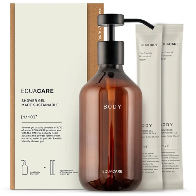 Equa Care Body Shower Gel Flaska + 2 Refillpåsar Equa Care