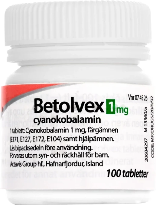 Betolvex filmdragerad tablett 1 mg 100 st Betolvex