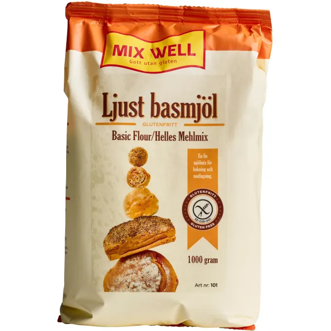 MixWell Ljust Basmjöl Glutenfritt 1000 g MixWell