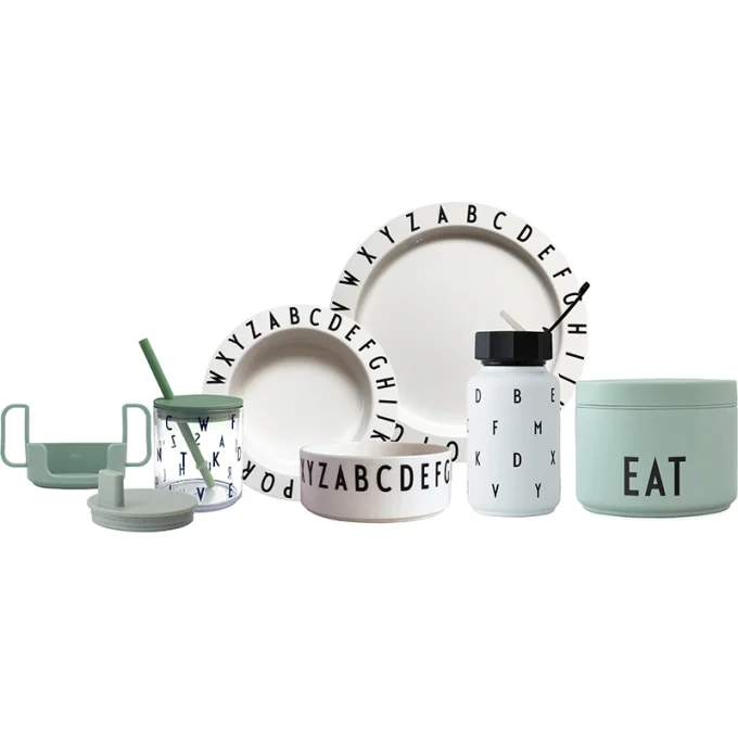 Design Letters Eat & Learn luxury starter set Green/White Designletters