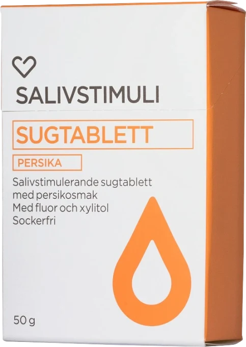 Hjärtats salivstimulerande sugtablett persika 50 g Hjärtats