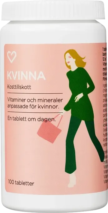 Hjärtats Multivitamin Kvinna 100 st Hjärtats