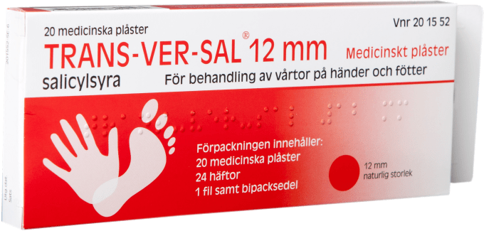 Trans-Ver-Sal 12 mm medicinskt plåster 20 st Trans-ver-sal