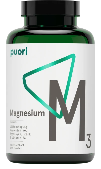Puori M3 Magnesium & Zink 120 kapslar Puori