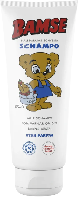 Bamse Nalle Majas Schyssta Schampoo Oparfymerad 200 ml Bamse