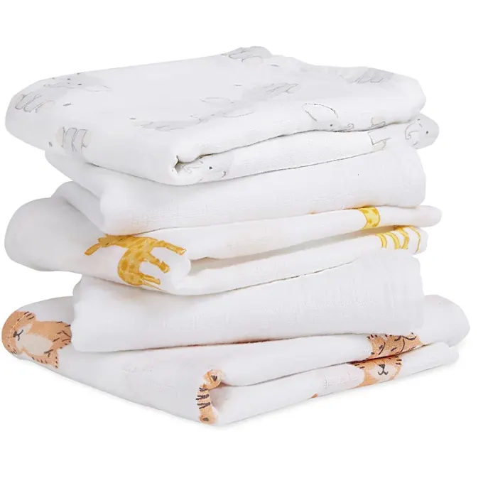Aden+Anais Muslinfilt 60 x 60 cm Safari Babes 5-pack Aden+Anais