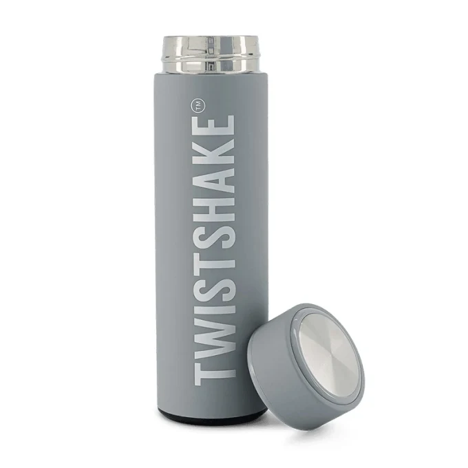 Twistshake Hot or Cold Bottle 420 ml Pastel Grey Twistshake