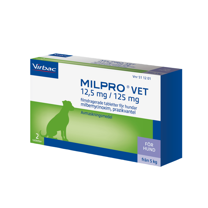 Milpro vet för hundar (>5 kg) 2 tabletter Milpro Vet