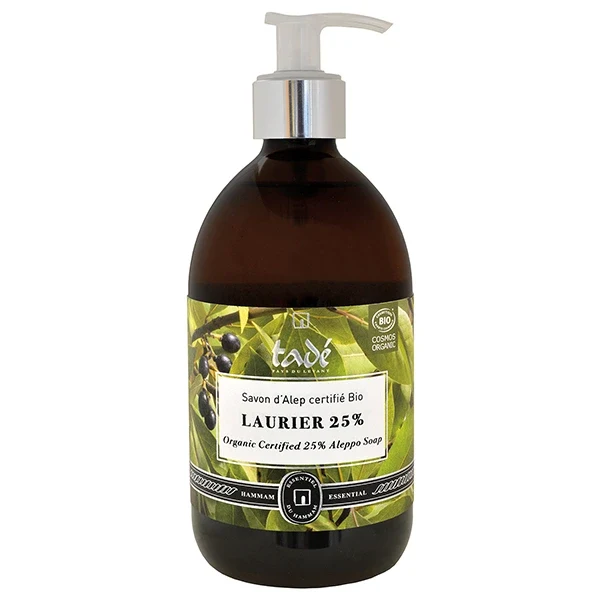 Tadé Pays du Levant Flytande Aleppotvål 25% Lagerbärsolja 500 ml Tadé Pays du Levant