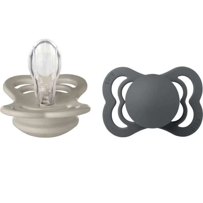 BIBS Supreme Silicone Sand/Iron 2-pack Size 1 Bibs