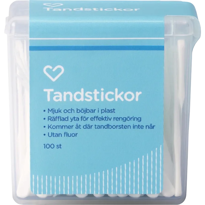 Hjärtats Tandstickor Plast 100 st Hjärtats