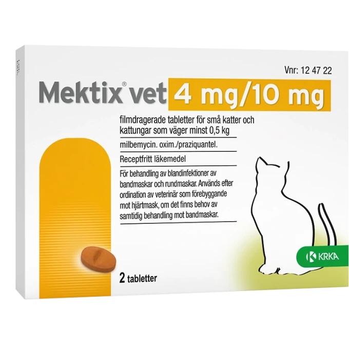 Mektix vet Filmdragerad tablett 4mg/10mg Blister, 2tabletter Mektix