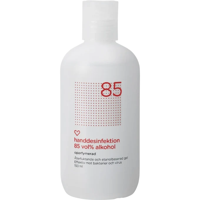 Hjärtats handdesinfektion 85% Oparfymerad 150 ml Hjärtats