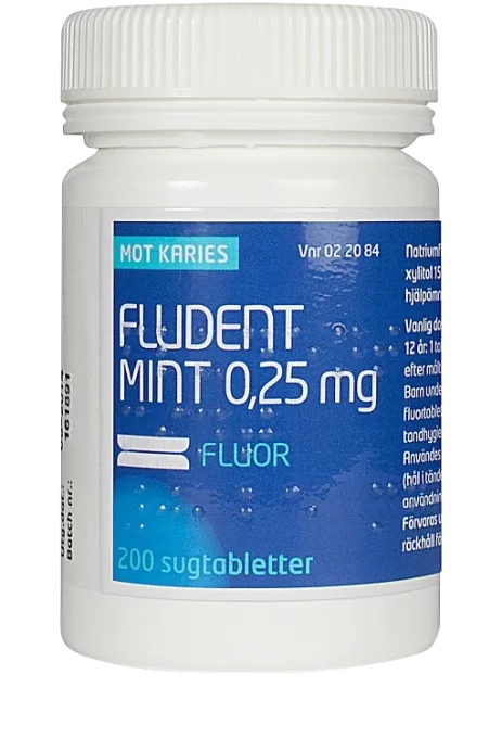 Fludent mint sugtablett 0,25 mg 200 st Fludent