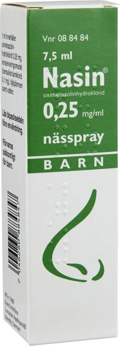 Nasin nässpray 0,25 mg/ml 7,5 ml Nasin