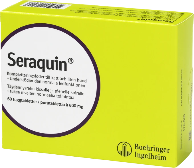 Seraquin tuggtablett för hund och katt 800 mg 60 st Seraquin