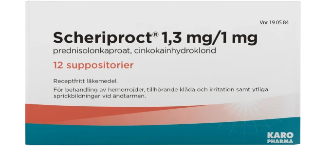 Scheriproct Suppositorium 1,3 mg/1 mg 12 st Scheriproct