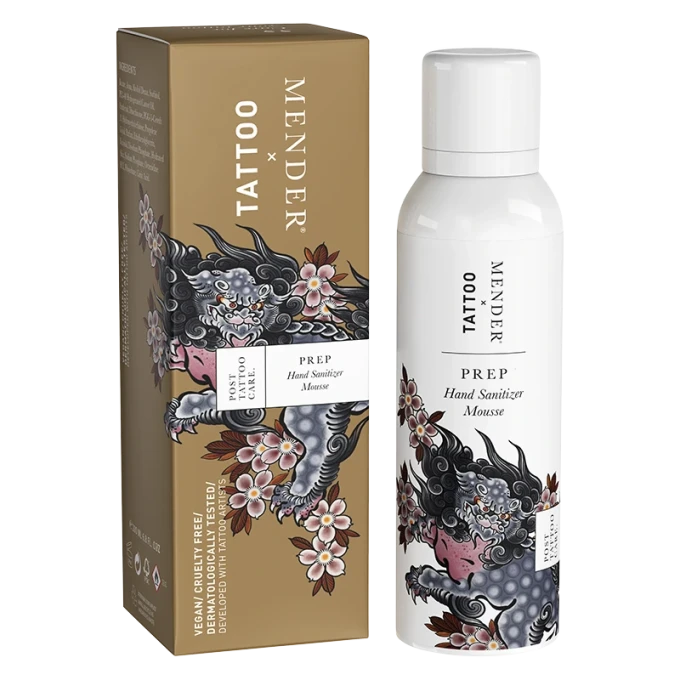Tattoo Mender Prep: Hand Sanitizer Mousse 200 ml Tattoo Mender