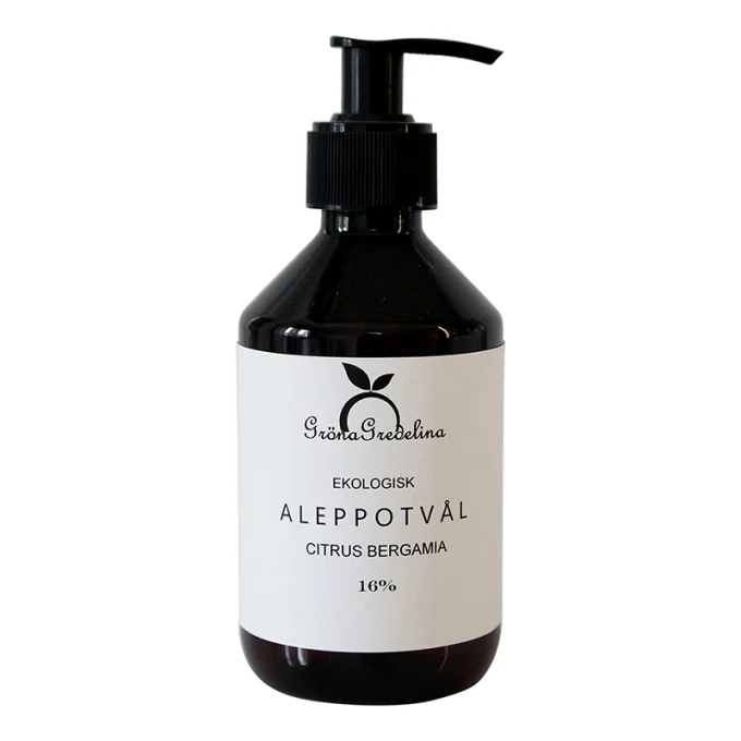Gröna Gredelina Aleppotvål Flytande Citrus Bergamia 250 ml Gröna gredelina