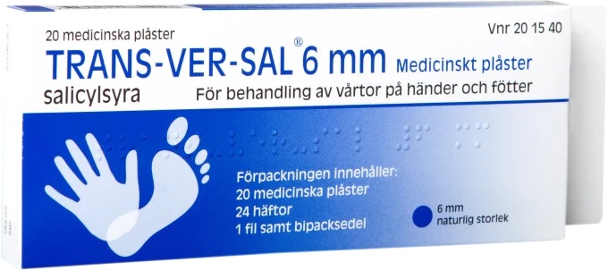 Trans-Ver-Sal 6 mm medicinskt plåster 20 st Trans-ver-sal