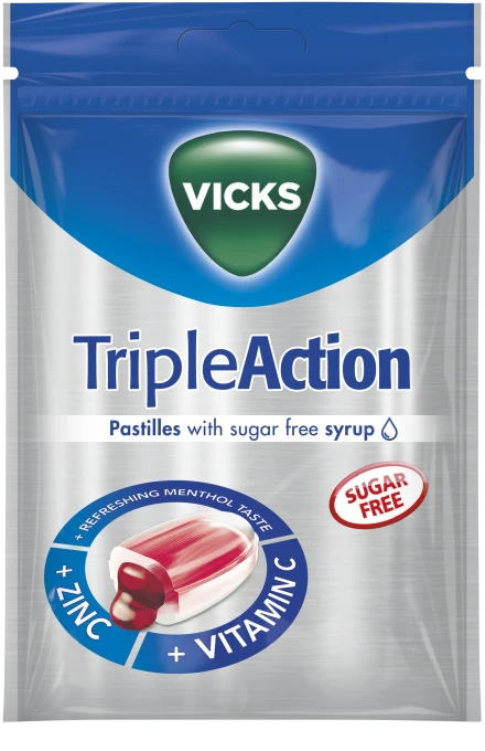 Vicks Triple Action Sugar Free 72 g Vicks