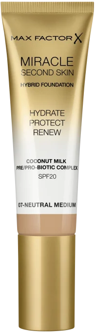 Max Factor Miracle Second Skin Foundation 33ml Neutral Medium Max Factor