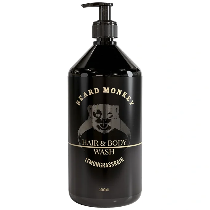 Beard Monkey Hair & Body Wash Lemongrass Rain 1000 ml Beard Monkey