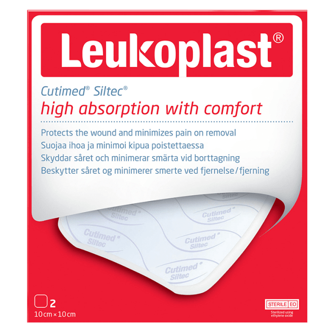 Leukoplast Cutimed Siltec 10x10 cm 2 st Leukoplast