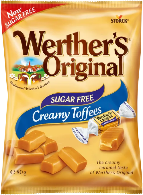 Werthers Original Creamy Toffees Sockerfri 80g Werther'S